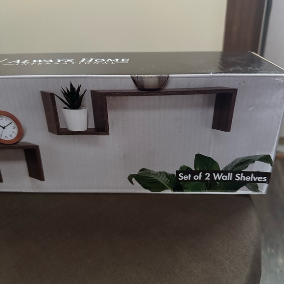 Brown Wall Shelves Set - Picture 2 of 3